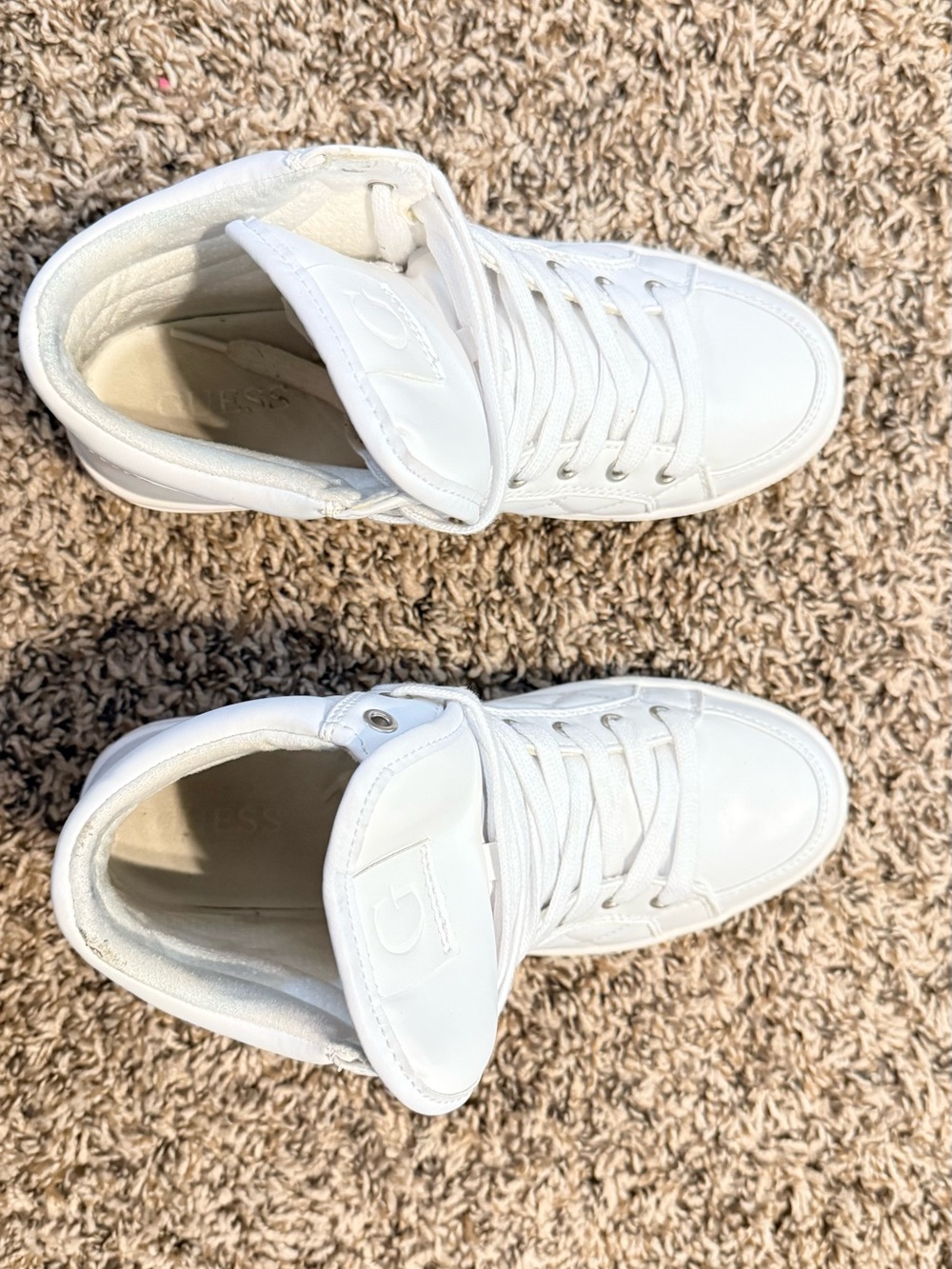 GUESS White High-Top Sneakers - Picture 5 of 6